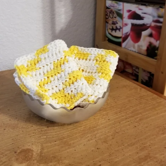 💞2/$20 HAND CRAFTED Crocheted All Purpse 100% Cottn Reusble Bath or Dish Cloths - Picture 8 of 8
